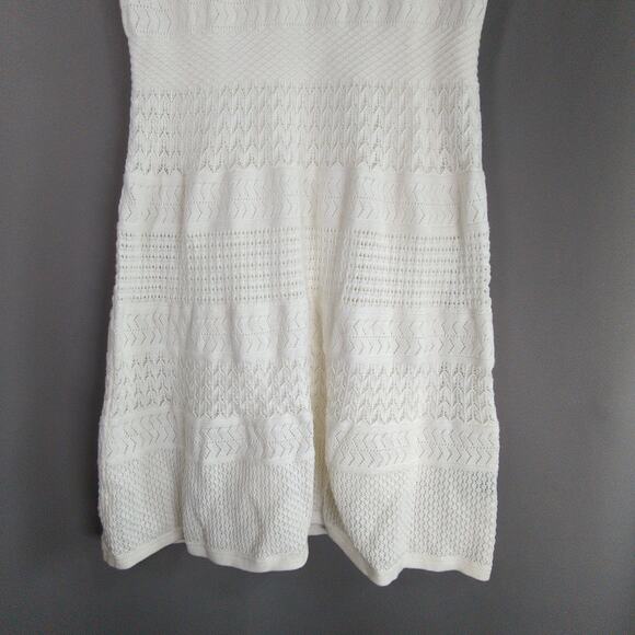 Lauren Ralph Lauren Dress Womens Petite M Cream Crochet Sleeveless Stretch New - Picture 7 of 10